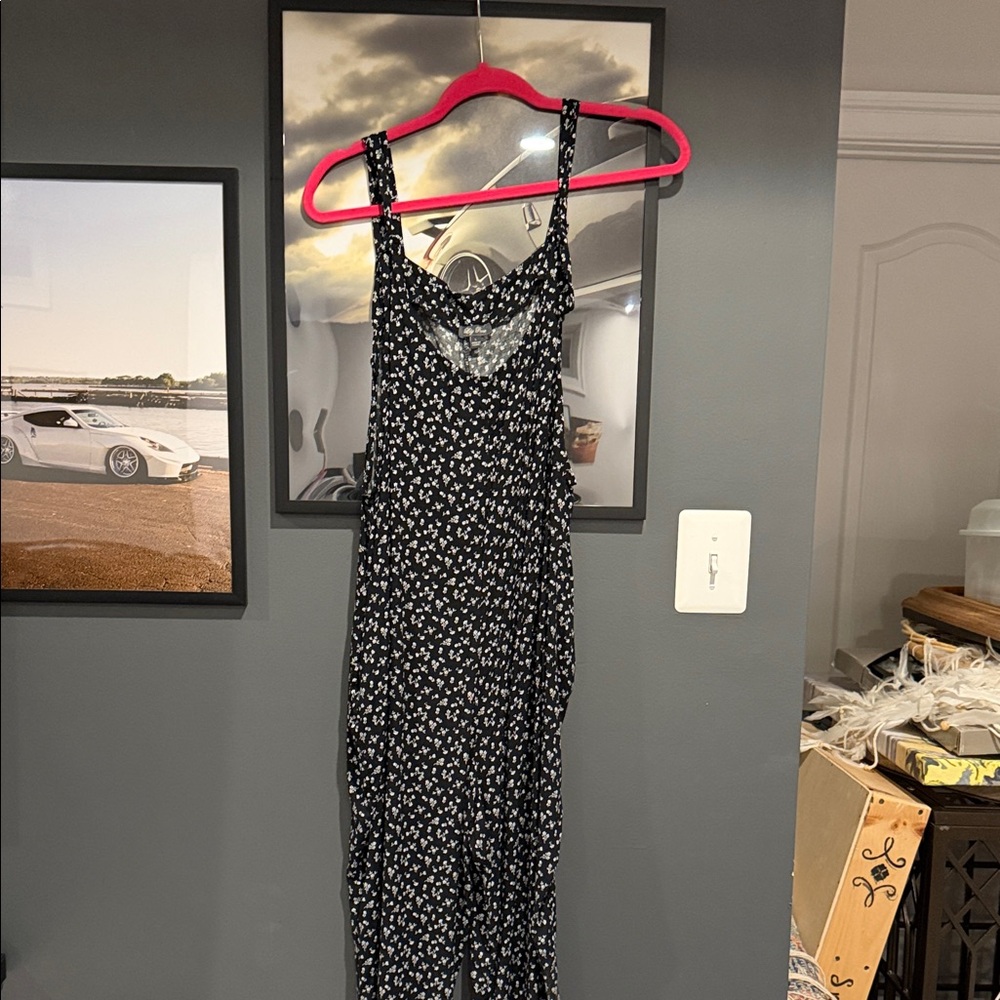 Lily Rose Black and White Floral Jumpsuit